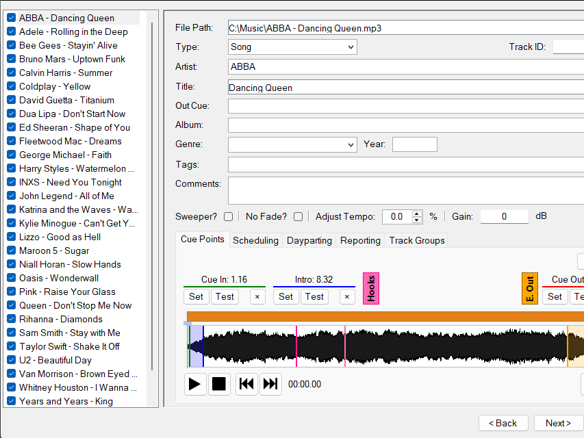 Adding tracks to PlayIt Live