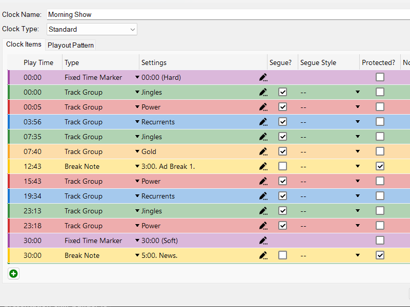 Editing a clock in PlayIt Live