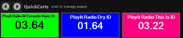 QuickCarts can be used to easily fire off jingles with one click.