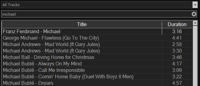 Fast as-you-type searching functionality.