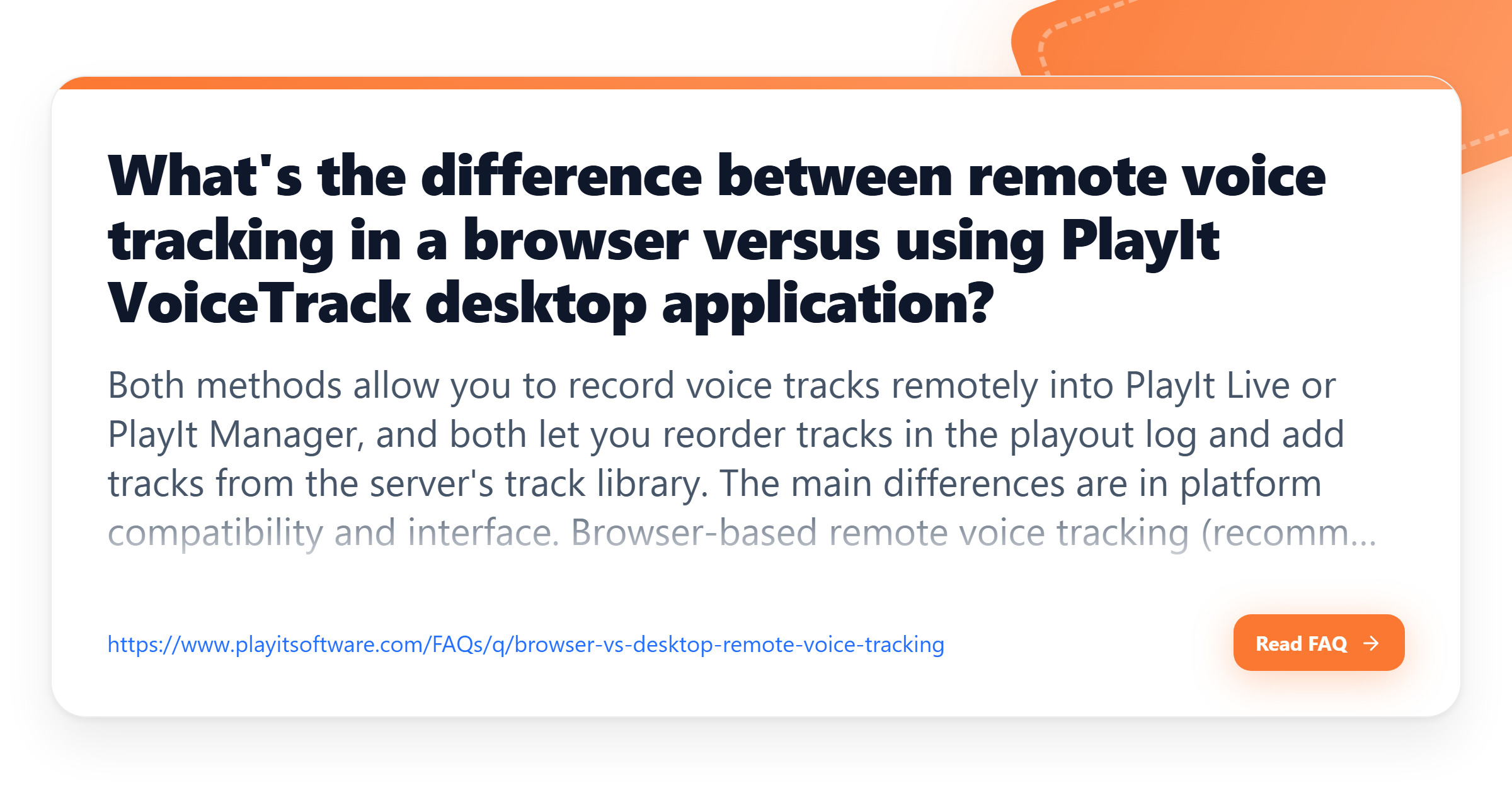 What's the difference between remote voice tracking in a browser versus ...