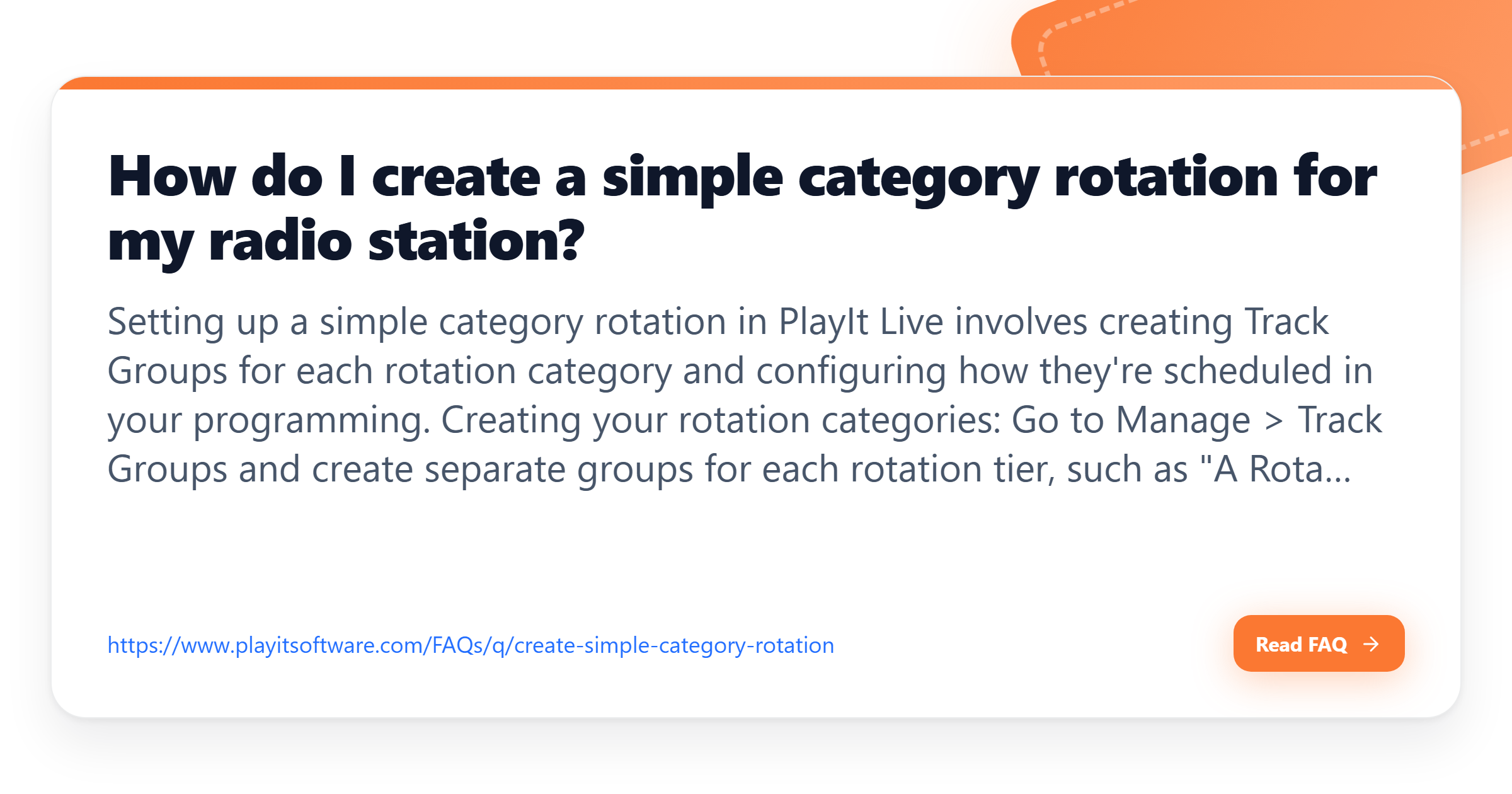 Simple Indexed Rotation How do I create a simple category rotation for my radio station ...