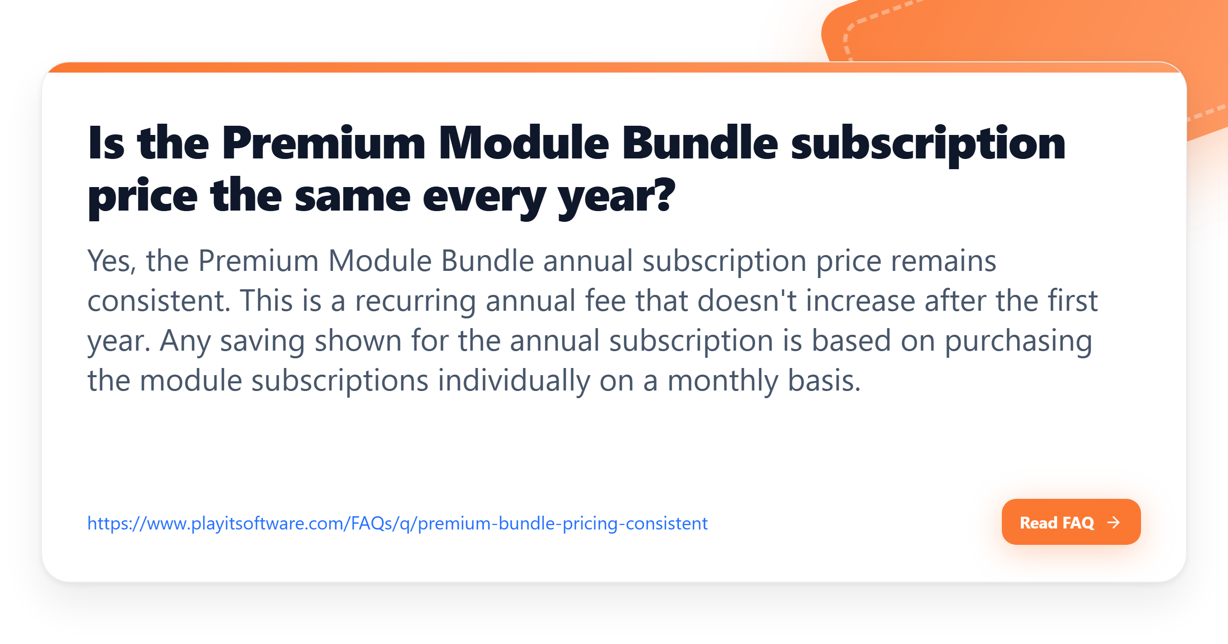 Is the Premium Module Bundle subscription price the same every year ...