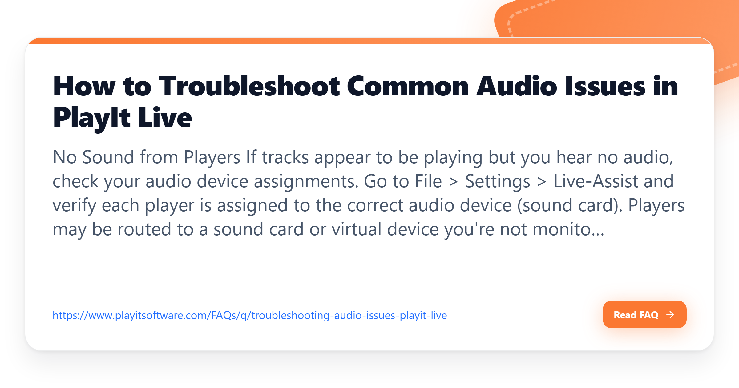 How to Troubleshoot Common Audio Issues in PlayIt Live - PlayIt Software