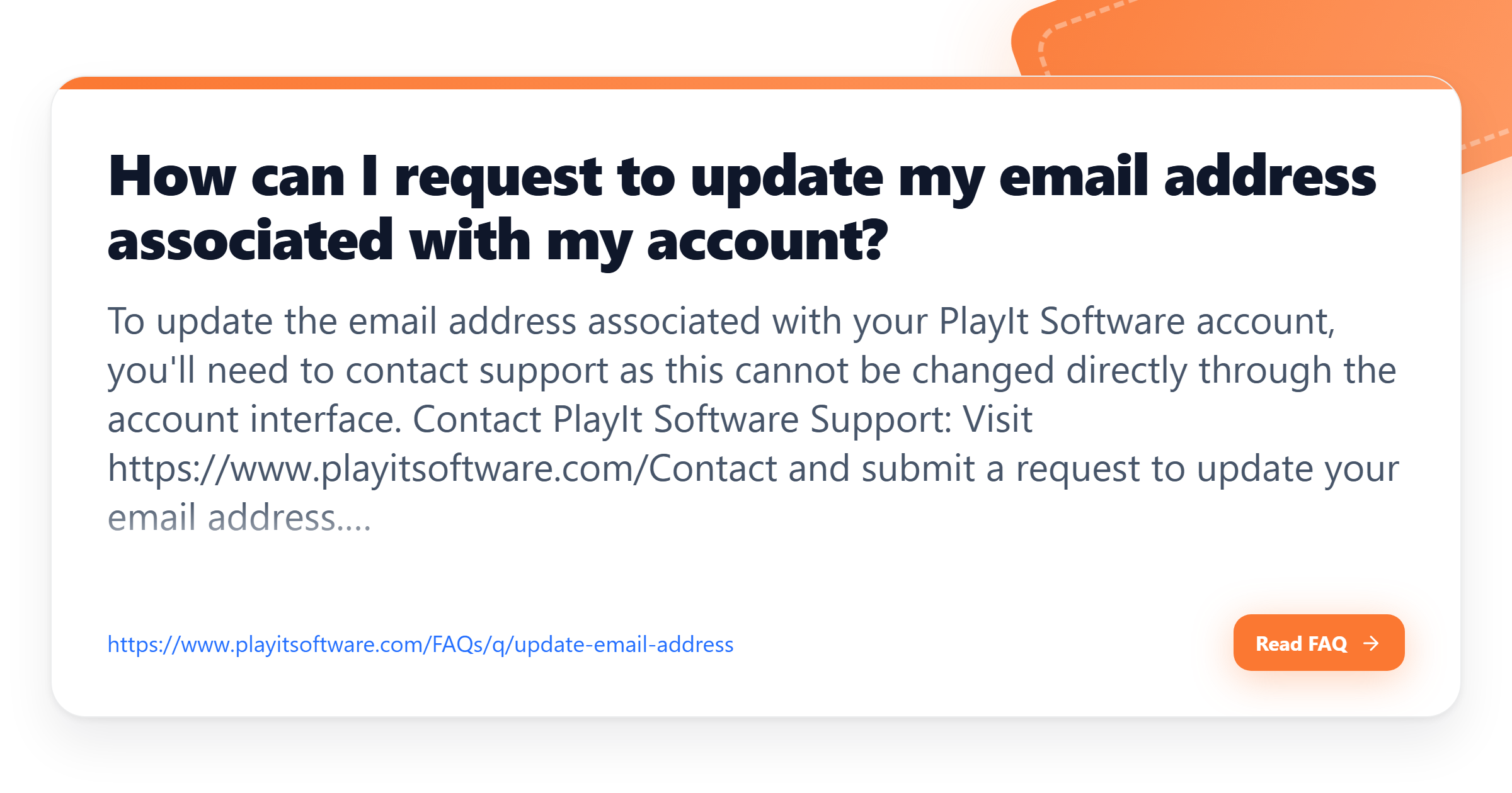 How can I request to update my email address associated with my account ...