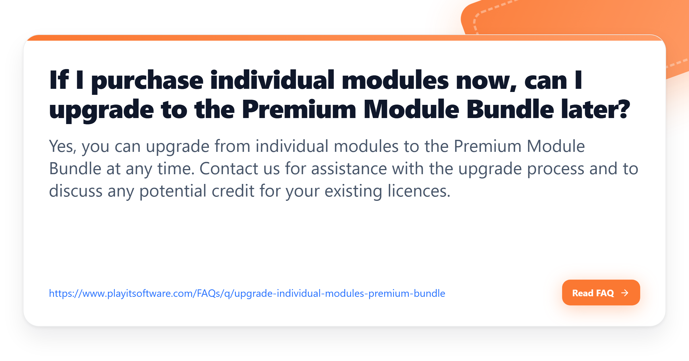 If I purchase individual modules now, can I upgrade to the Premium ...