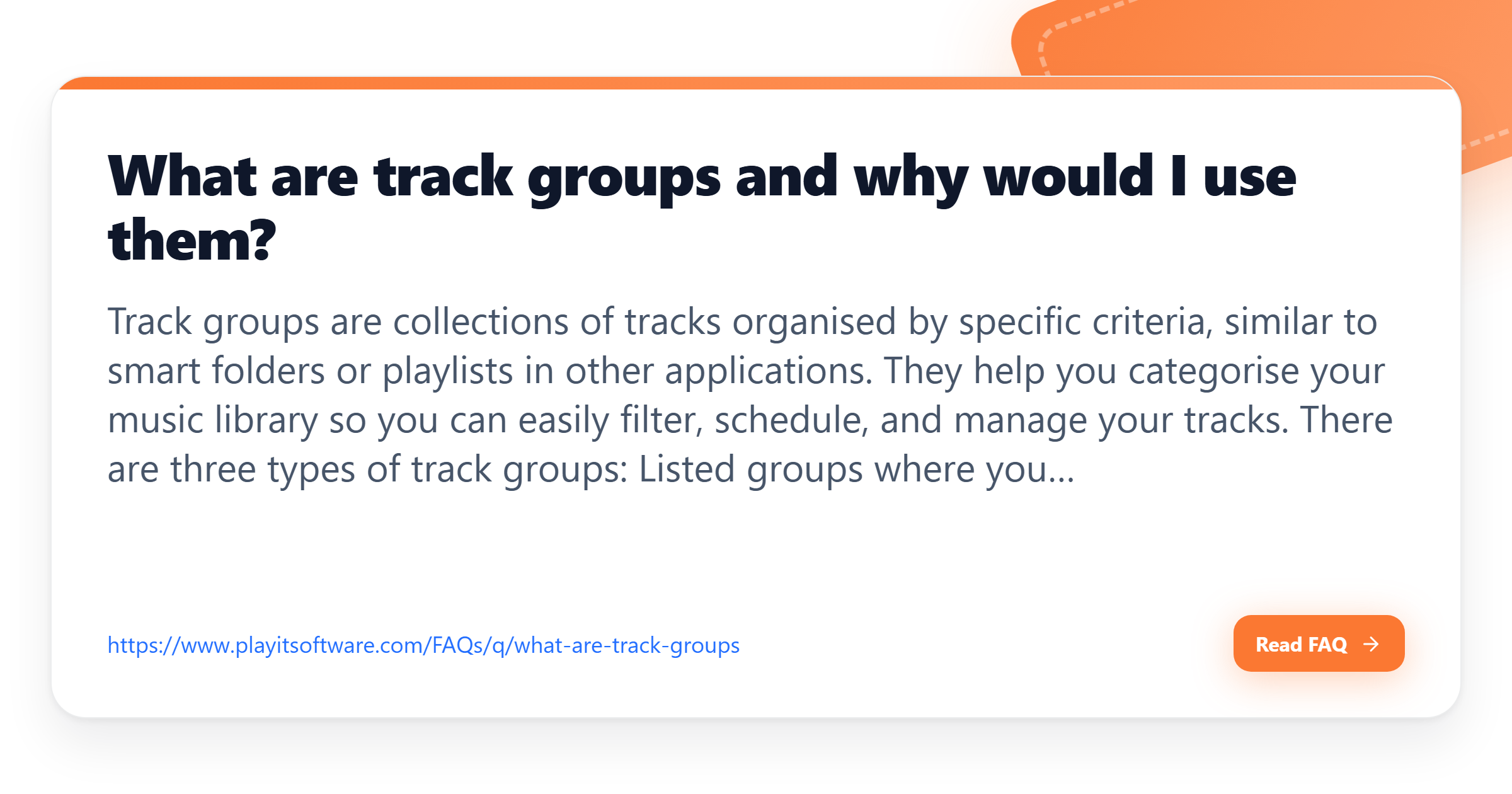 Sample Group Track What are track groups and why would I use them? - PlayIt Software