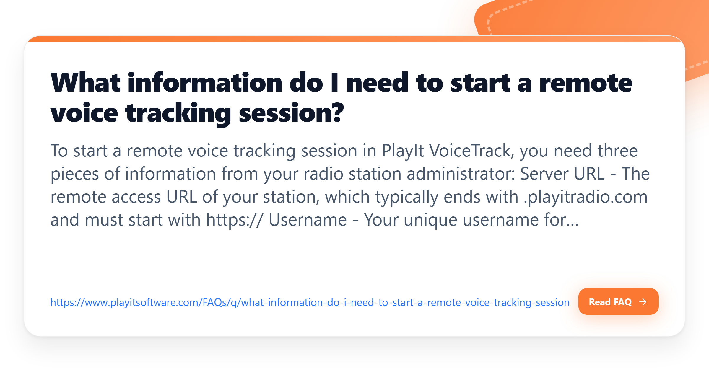 What information do I need to start a remote voice tracking session ...